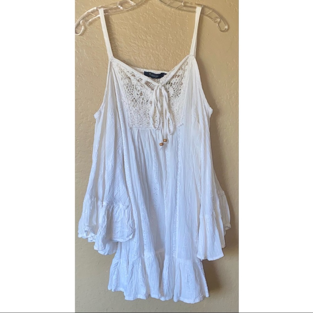 New white boho dress